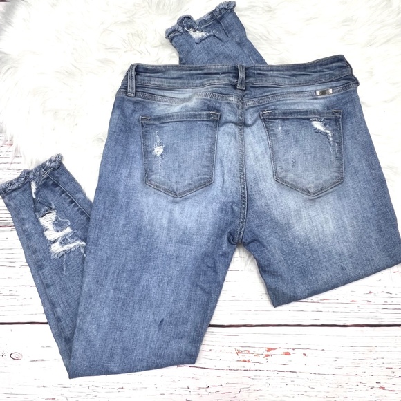 👖|•KANCAN•| Distressed Skinny Stretch Jeans Size 13/30👖 - Picture 3 of 6